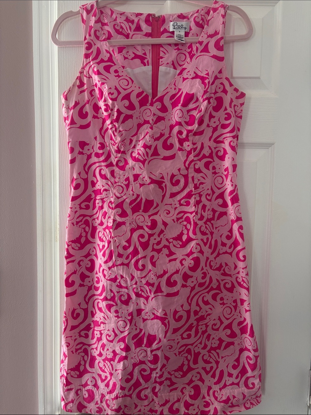 Lilly Pulitzer Pink Animal Jungle Sheath Dress 6